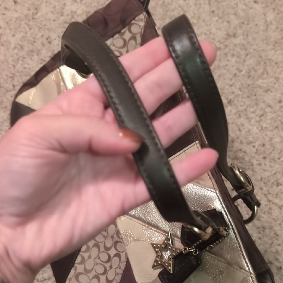 Coach Patchwork Tote Bag - Brown and Silver - Picture 9 of 10
